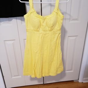 Calvin Klein canary yellow cotton dress